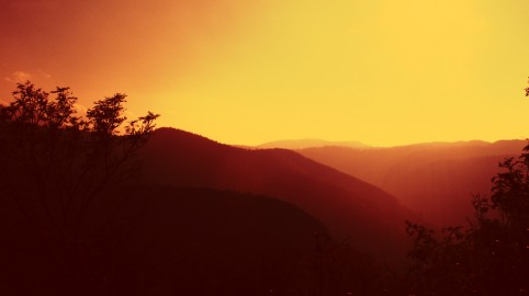Pohľad na západ Slnka z vrchu Tâmpa